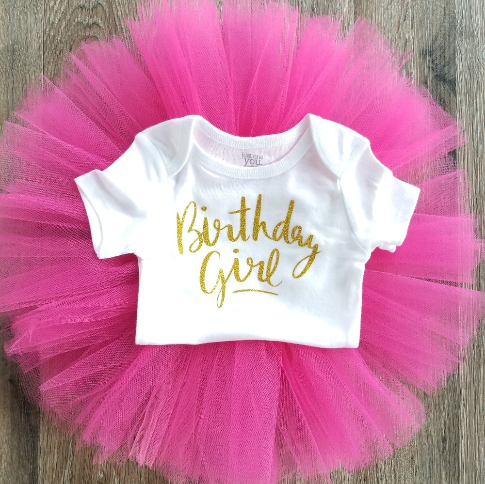 Birthday Girl Tutu Outfit, Handmade